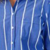 CAMISA RAYADA CLASICA POPLIN MUJER FRANCIA/BLANCO