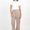 PANTALON CARGO WIDE LEG MUJER HABANO