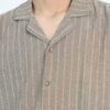 CAMISA LINO MANGA CORTA RAYADA