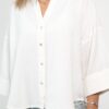 CAMISA LINO MANGA TRES CUARTOS